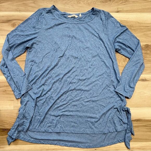 Soft Surroundings Blue Tie Side Tunic Top Women’s Large - Picture 1 of 4